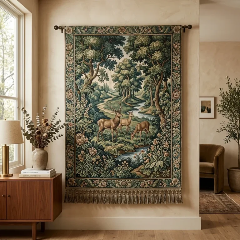 Verdant Meadow Woven Tapestry